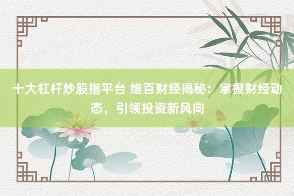 十大杠杆炒股指平台 维百财经揭秘：掌握财经动态，引领投资新风向