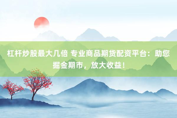 杠杆炒股最大几倍 专业商品期货配资平台：助您掘金期市，放大收益！