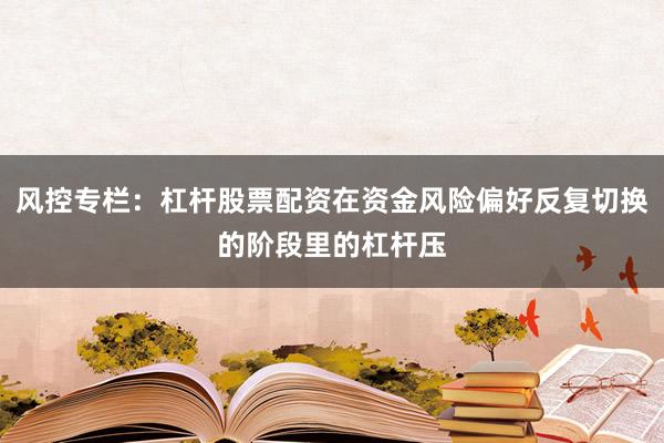 风控专栏：杠杆股票配资在资金风险偏好反复切换的阶段里的杠杆压